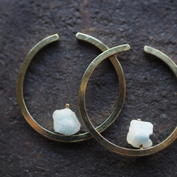 hemimorphite brass earcuff (tabirako) 2枚目の画像