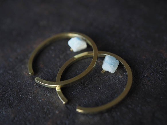 hemimorphite brass earcuff (tabirako) 6枚目の画像