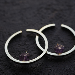 amethyst brass earcuff (kikyou) 4枚目の画像