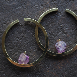 amethyst brass earcuff (kikyou) 2枚目の画像