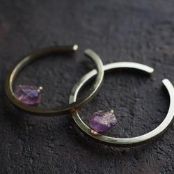 amethyst brass earcuff (kikyou) 1枚目の画像