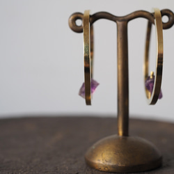 amethyst brass earcuff (kikyou) 9枚目の画像