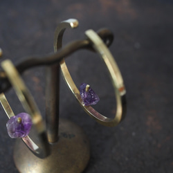 amethyst brass earcuff (kikyou) 11枚目の画像