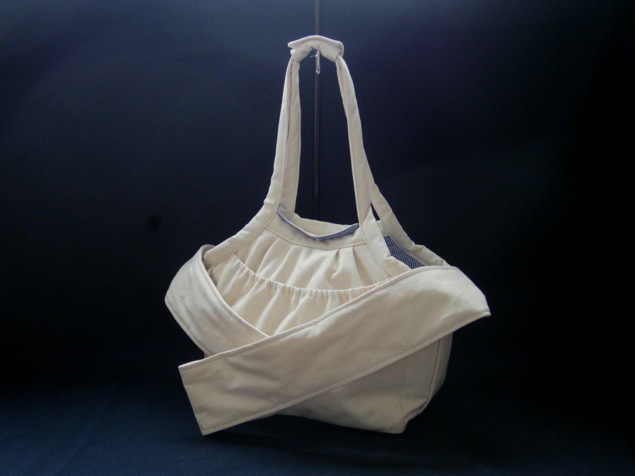 受注製作　Ｍサイズ　肩ベルト付　小型犬用スリング　ショルダー兼用２ウェイキャリーバッグ