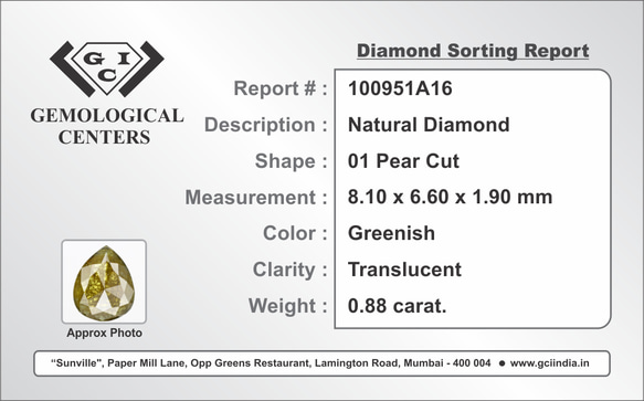 K18YG ペアシェイプカット ダイヤモンド ペンダント 16枚目の画像