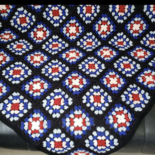 送料無料】モチーフ編み ブランケット ひざ掛け モチーフつなぎ ギフト