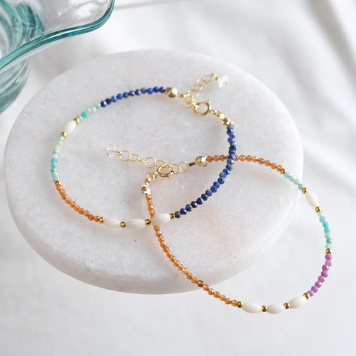 Yndislegt necklace：天然石ビーズネックレス ラピスラズリ