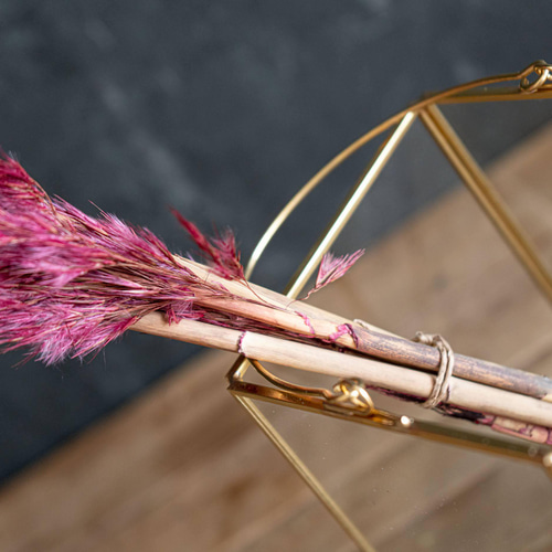 パンパス ボルドーカラー ゴールドスクエア】ウルカムアイテム