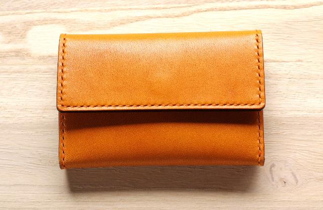 ＊受注生産＊　三つ折りキーケース（ファスナーコインケース＆カードポケット）　ピアノレザー（キャメル）／ピッグスエード（ベ