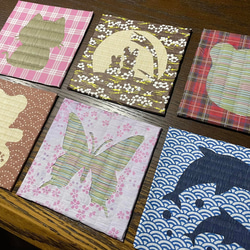 畳コースター製作用　ミニゴザ　和紙製　4枚組 5枚目の画像