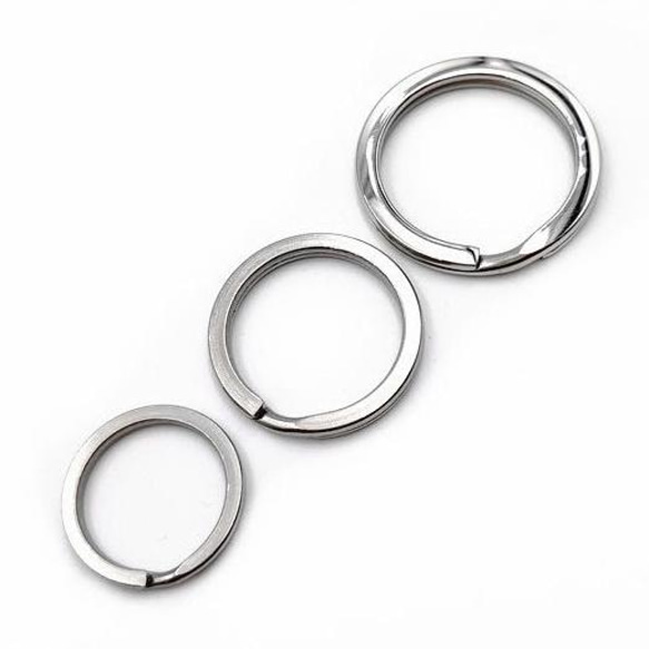 ステンレス ダブルリング 二重リング 二重カン 平キーリング