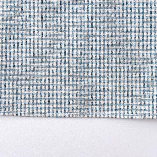 犬服 ギンガムチェックスモック風ワンピース 水色 ペット服