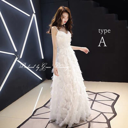 Aラインウェディングドレス☆おまけピアスつき☆ Reem Acra（リーム アクラ）ロングスリーブのAライン