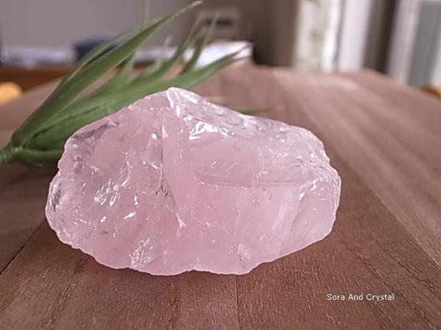 存在感 透明感 ピンククォーツ 高品質 虹