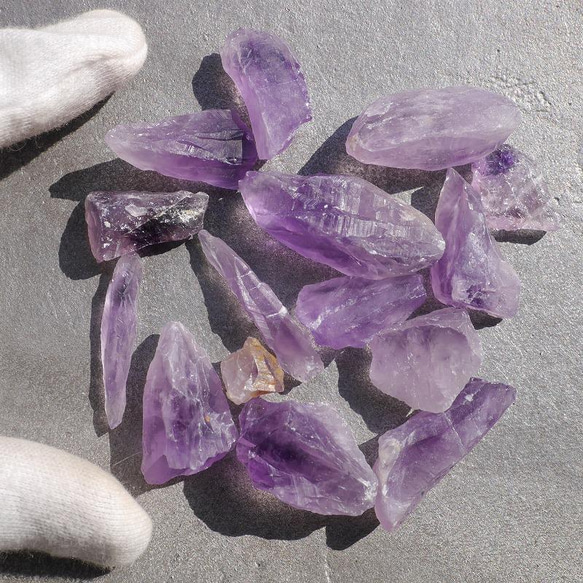 天然石アメジスト 約50g分詰合せ(ブラジル産)紫水晶結晶原石ラフロック穴なし鉱物鉱石[am-220331-01] 10枚目の画像