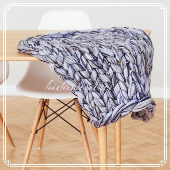 【IH4】全144色！イタリア製チャンキーニットブランケット2L【オーダーメイド】 