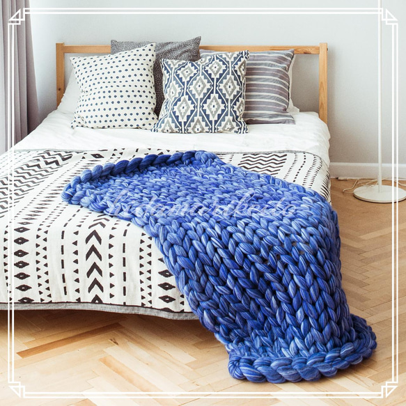 【IH4】全144色！イタリア製チャンキーニットブランケット2L【オーダーメイド】 