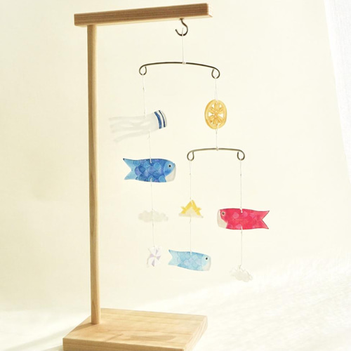 卓上ミニモビール・くるくる鯉のぼり（色が選べる♪）《特集掲載