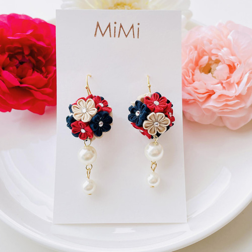 くす玉ピアス ピアス（フック・チェーン） mimi 通販 13690163｜Creema