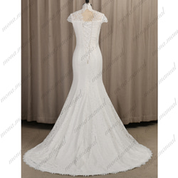 クラシカル スレンダーライン マーメイドライン ウェディングドレス 前撮りドレス 401 5枚目の画像