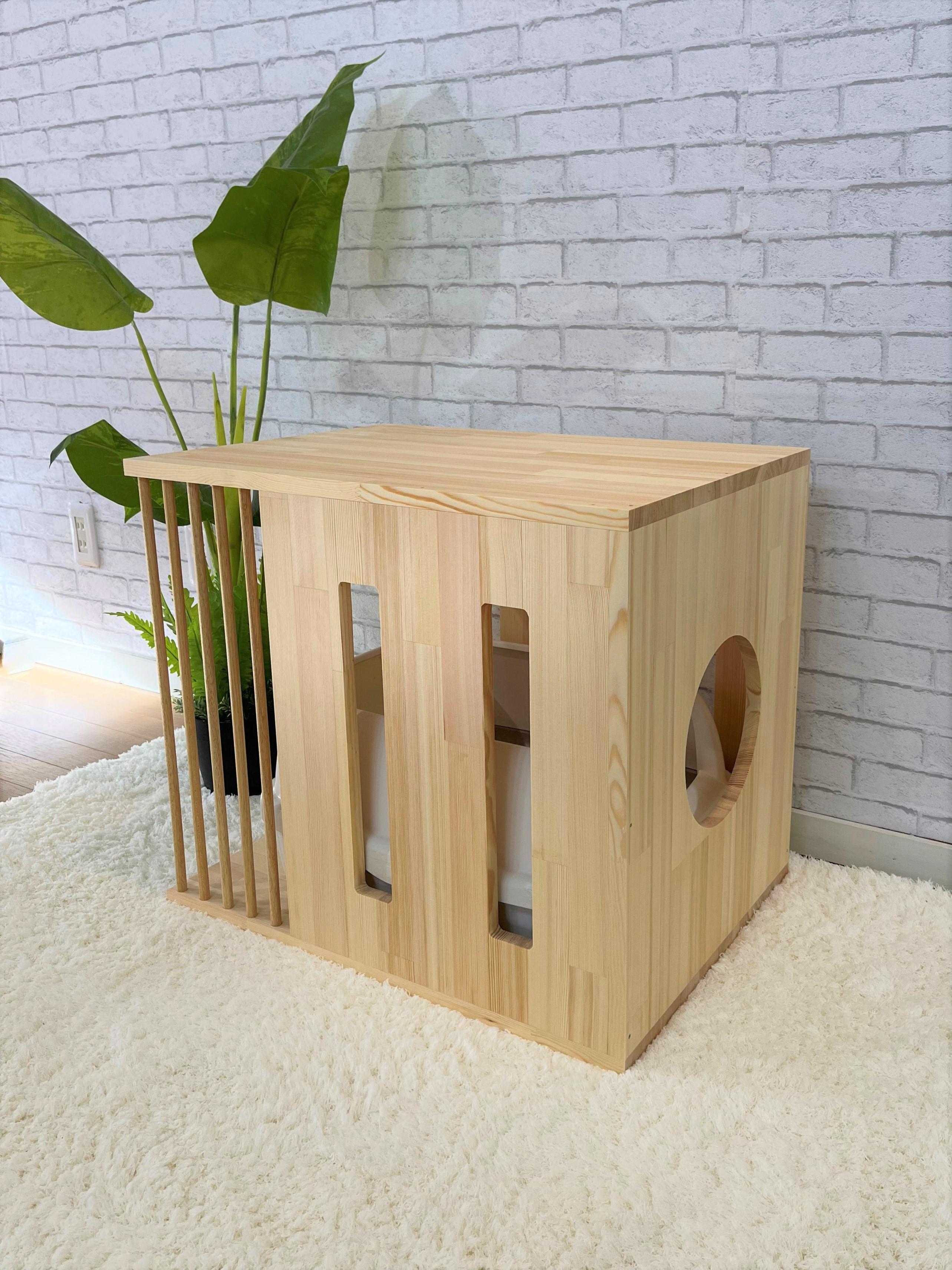 木製ねこトイレカバー 【シンプル ナチュラル おしゃれ サイズ