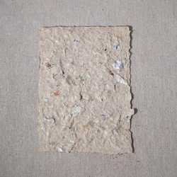 廃棄物再生紙手漉き紙四角はがきカード8色50枚 2枚目の画像