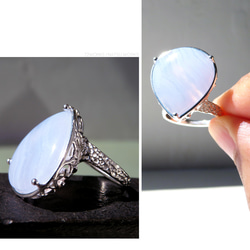 ブルーレースアゲート リング / Blue Lace Agate Ring 2枚目の画像