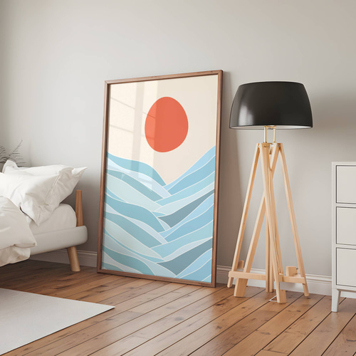 アートポスター パネル 北欧 幾何学 抽象的 ミッドセンチュリー 3枚