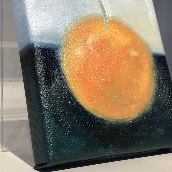 絵画 オレンジ ミニキャンバス 油彩画 果物 フルーツ 5枚目の画像