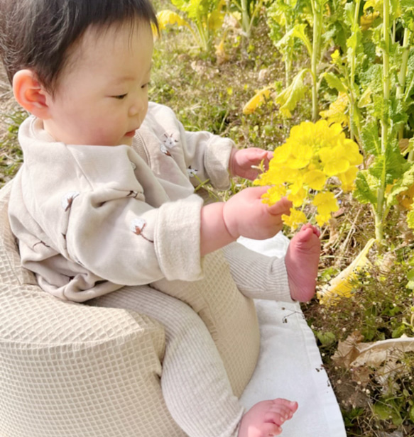 ミルクティカラーのワッフル生地バンボカバー　 7枚目の画像