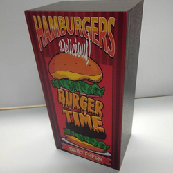 アメリカン ハンバーガー カフェ ファーストフード サイン 看板 置物 雑貨 LED2wayライトBOX 4枚目の画像