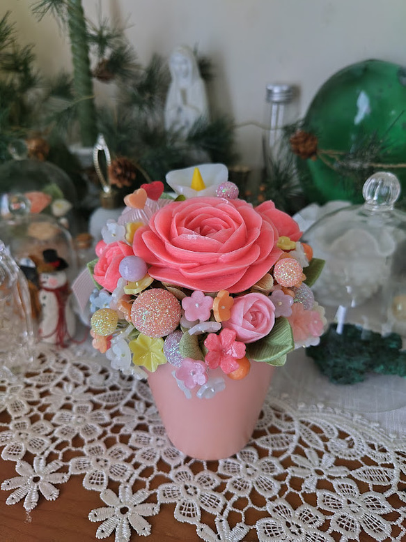 石鹸の香り咲くバラと花の特別なギフト・ソープカービング・石鹼彫刻 7枚目の画像