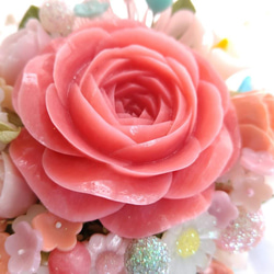 母の日に石鹸の薔薇と花の贈り物～/ソープカービング/石鹸彫刻 2枚目の画像