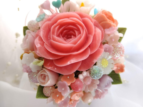 石鹸の香り咲くバラと花の特別なギフト・ソープカービング・石鹼彫刻 3枚目の画像