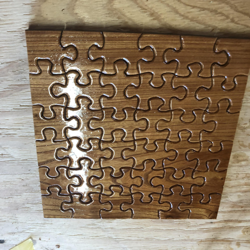 木製ケヤキジグソーパズル ケヤキ木製ジグソーパズル タペストリー・壁掛け 武屋のYOSHI
