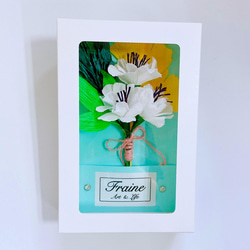 【フラワーギフト】小さな花束ギフトボックス-バレンタインデー、誕生日、卒業式、ギフト、手作りの紙の花、フラワーアレンジメント、注 6枚目の画像
