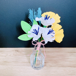 【フラワーギフト】小さな花束ギフトボックス-バレンタインデー、誕生日、卒業式、ギフト、手作りの紙の花、フラワーアレンジメント、注 4枚目の画像