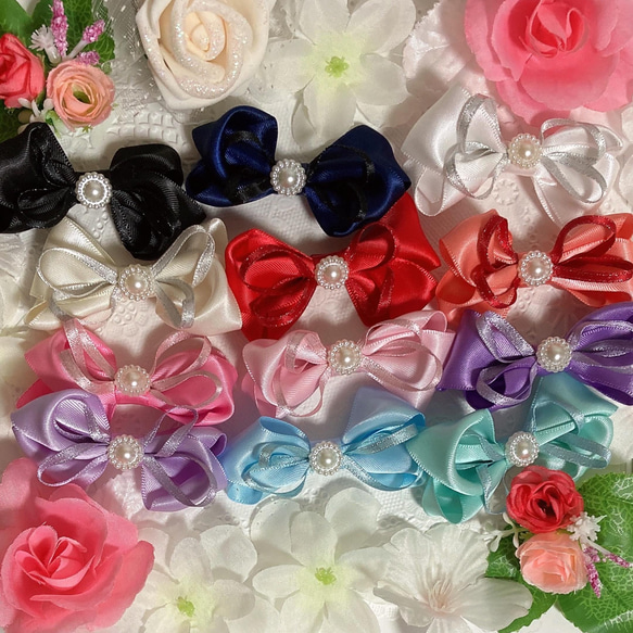 パールリボン】ベビーヘアクリップ ヘアゴム 【公式通販】