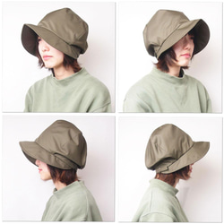 花粉対策ピッコロライド/フリーサイズ 3カラー キャスケット 花粉症対策 たためる帽子 風に飛ばない帽子 UV対策 4枚目の画像
