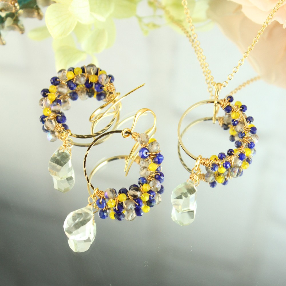 【ウクライナ支援】1個限定★「月」癒やしの耳飾り（売上寄付）