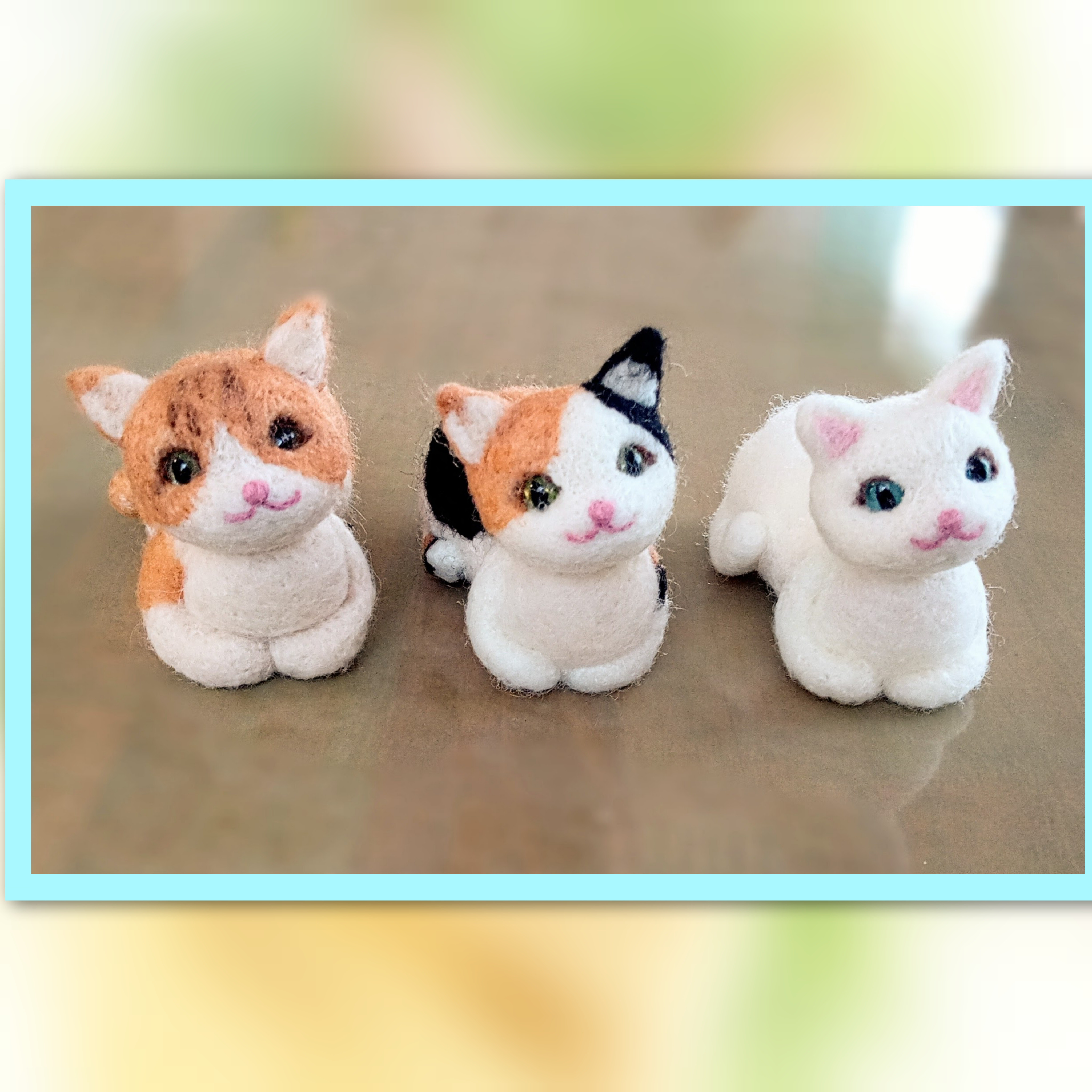 おててないない にゃんこ ( こちらは受注製作になります) 羊毛フェルト