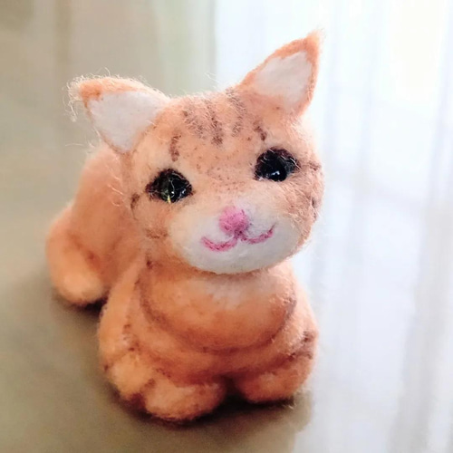 おててないない にゃんこ ( こちらは受注製作になります) 羊毛フェルト 