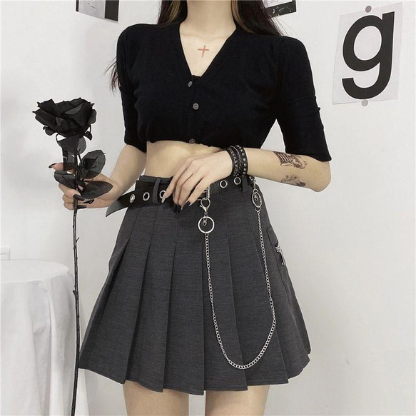 ◆PRADA◆ ベルトミニスカート グレー Prada プリーツ ミニスカート | ブラック | FARFETCH JP