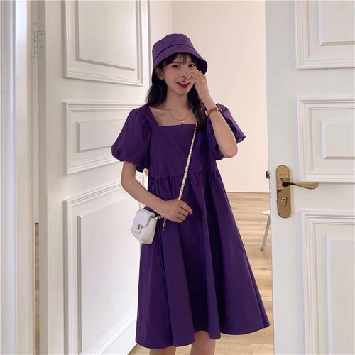 Suger 2022 ワンピース 夏 レディース 帽子つき 白 黒 青 黄