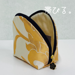 ✳︎Full open round pouch ✳︎フルオープンラウンドポーチ✳︎西陣✳︎未使用✳︎ 7枚目の画像