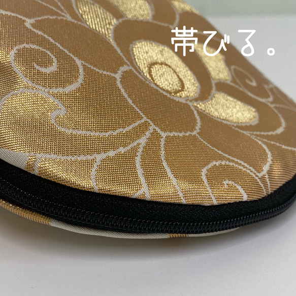 ✳︎Full open round pouch ✳︎フルオープンラウンドポーチ✳︎西陣✳︎未使用✳︎ 6枚目の画像