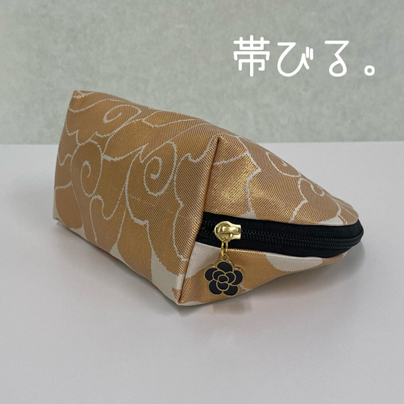 ✳︎Full open round pouch ✳︎フルオープンラウンドポーチ✳︎西陣✳︎未使用✳︎ 11枚目の画像