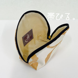 ✳︎Full open round pouch ✳︎フルオープンラウンドポーチ✳︎西陣✳︎未使用✳︎ 8枚目の画像