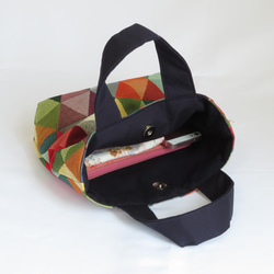 【vistosa(ﾋﾞｽﾄｰｻ)】スペイン生地 ハンドバッグ トートバッグ（トライアングル） 5枚目の画像