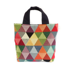 【vistosa(ﾋﾞｽﾄｰｻ)】スペイン生地 ハンドバッグ トートバッグ（トライアングル） 3枚目の画像